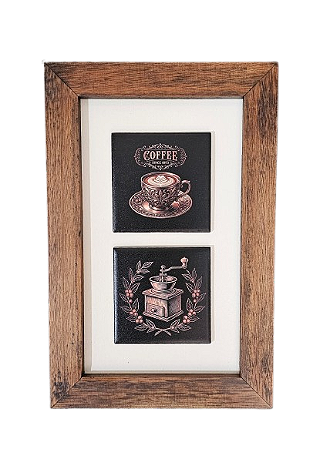 3002M-038 Quadro decor madeira - Coffee Shop