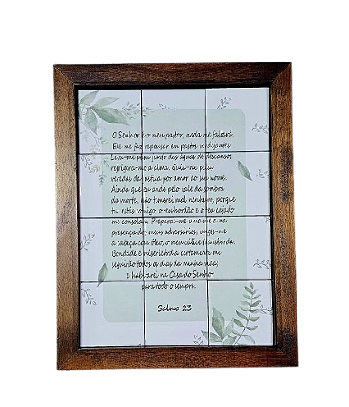 3093AM-175 Quadro de azulejo - Salmo 23 NV