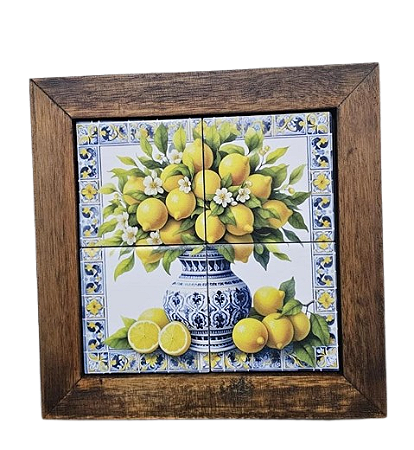 3094AP-067 Quadro de azulejo - Vaso Siciliano