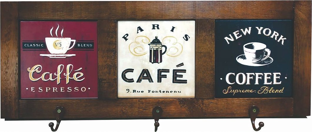 3013-002 Quadro cabideiro triplo - Café