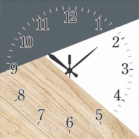1600-Q30-017 Relógio Quadrado - Madeira