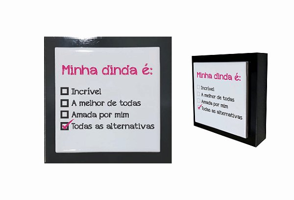 07-04-P015 Cubo Decor Preto - Dinda