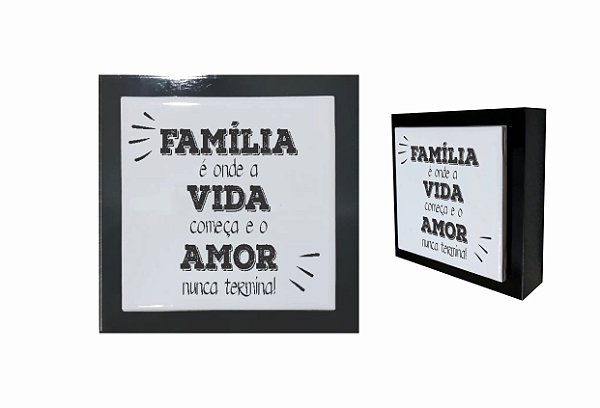 07-04-P016 Cubo Decor Preto - Família