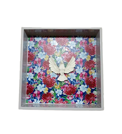 3003-003 Quadro Espírito Santo - Floral azul