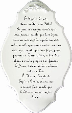 14-30-P Placa Oração - Espírito Santo Vertical