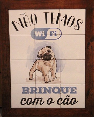 3093AM-043 Quadro de azulejo - Cão