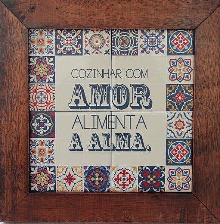 3094AP-014 Quadro de azulejo - Amor