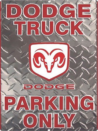 1236 Placa de Metal - Estacionamento Dodge