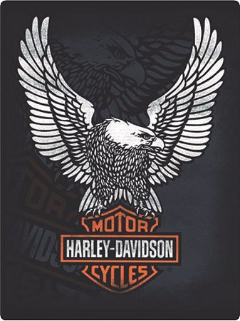 1265 Placa de Metal - Harley Águia