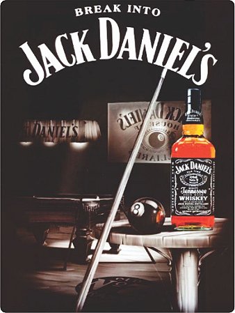 1299 Placa de Metal - Jack Daniels sinuca