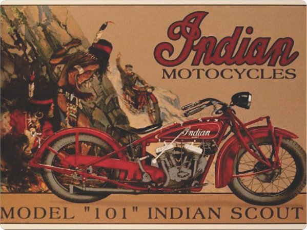 1392 Placa de Metal - Indian
