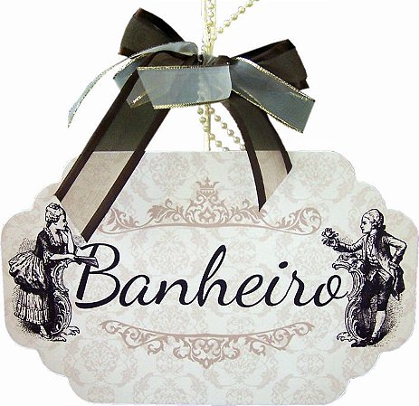 1702 Placa MDF - Banheiro casal