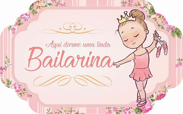 1703G-002 Placa MDF - Quarto bailarina