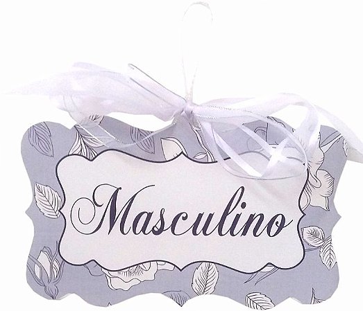 1706-005 Placa MDF - Banheiro Masc. Azul