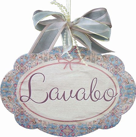 1716 Placa MDF -  Lavabo laços
