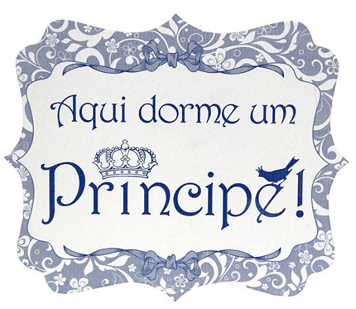 1751 Placa MDF - Príncipe laços