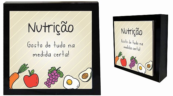 07-04-P056 Cubo Decor Preto - Nutrição