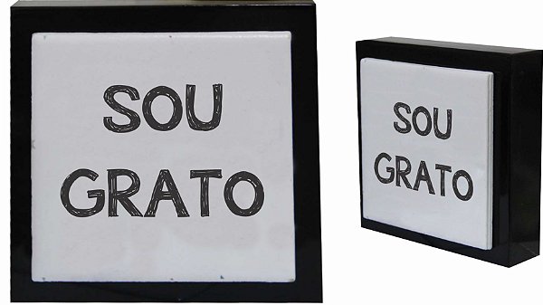 07-04-P059 Cubo Decor Preto - Sou Grato