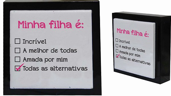 07-04-P062 Cubo Decor Preto - Minha filha é