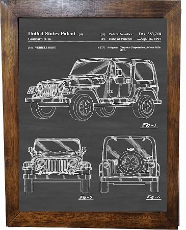3093PG-084 Quadro Poster - Jeep