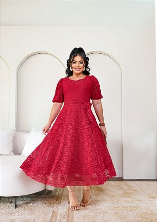 092 Vestido Renda Evase Paloma