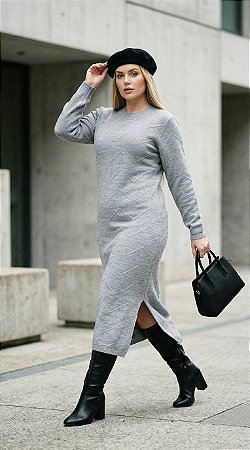 VESTIDO TRICO LONGO