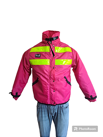 DUPLICADO - Jaqueta Motoboy Impermeável Refletiva Rosa Pink Tam P Tipo Ifood