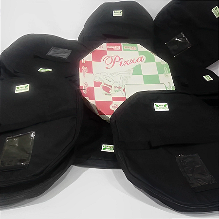 2 Bolachão Térmico Laminada Para Pizza De 40 A 45 Cm Preto