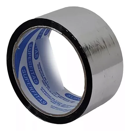 2 Rolo Fita Adesiva Laminada Cromada Isolamento Calor ou Frio
