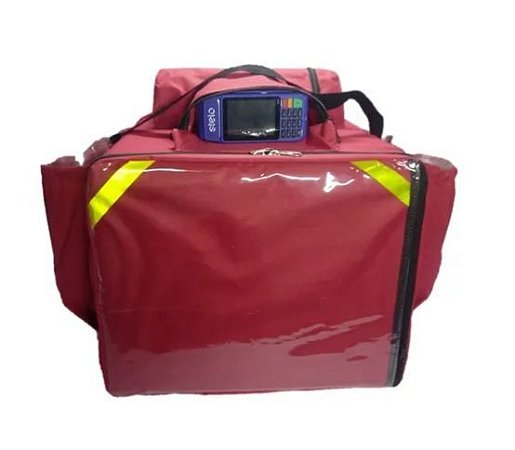 Mochila de Pizza Térmica 44L Vermelha Para Entregas - Sem Caixa de Isopor