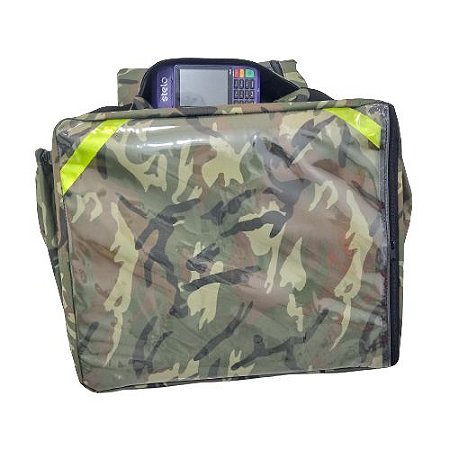 Mochila Beg Motoboy Com Caixa Laminada Pizzas Salgadas Camuflada