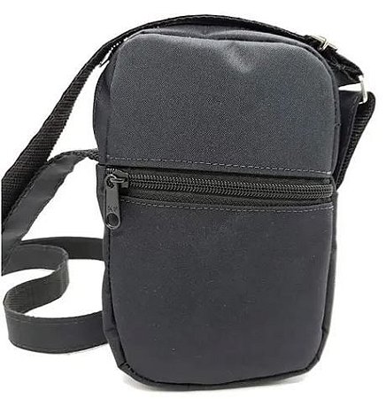Bolsa Pochete Lateral Preta Lisa