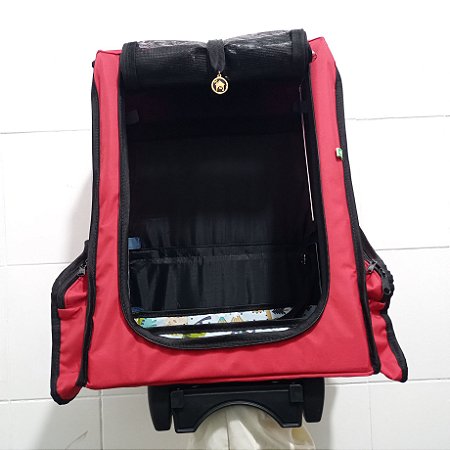 Mochila Pet Trasportar Animais Ate 20 Kg Tam M Vermelha