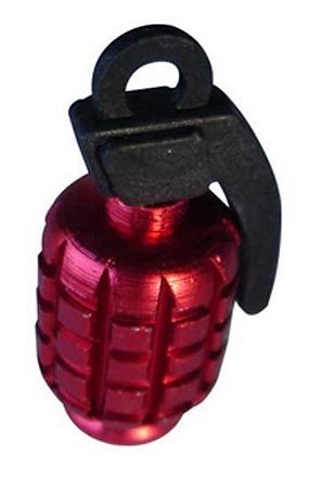 VÁLVULA TAMPA PINO PARA PNEU DE ALUMÍNIO MODELO GRANADA VERMELHO
