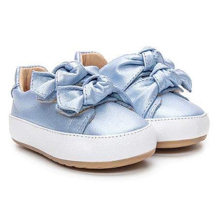 Tênis Azul Glitter com Laço - Gambo