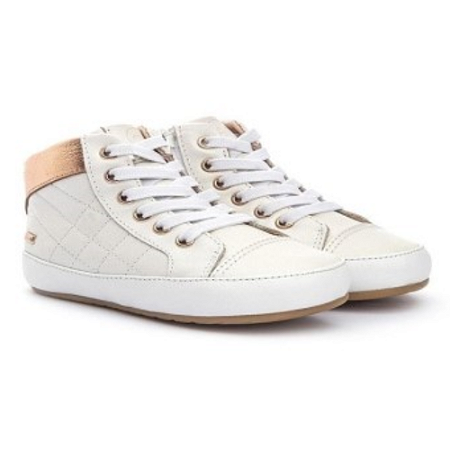 Tênis Bota Branco e Cobre - Gambo