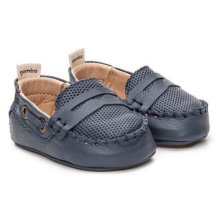 Mocassim New Born Marinho- Gambo
