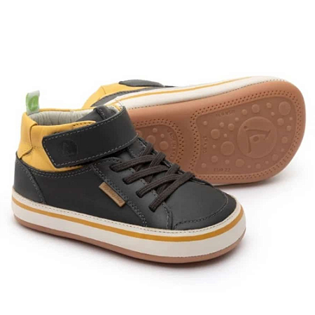 Tênis Bota Masculino Preto/Amarelo - Tip Toey Joey