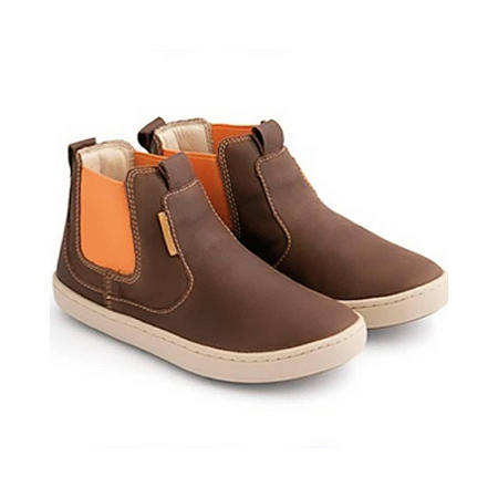 Bota Masculina Marrom com Laranja - Tip Toey Joey
