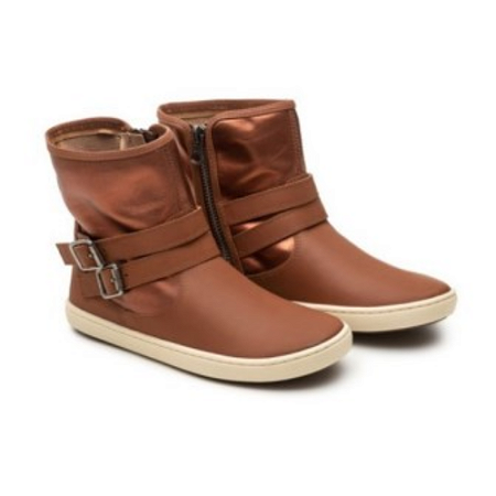 Bota Feminina Marrom Zíper - Tip Toey Joey
