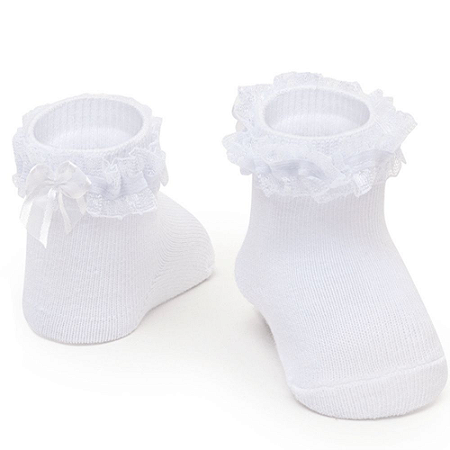 Meia Soquete Branco Frufru - Puket