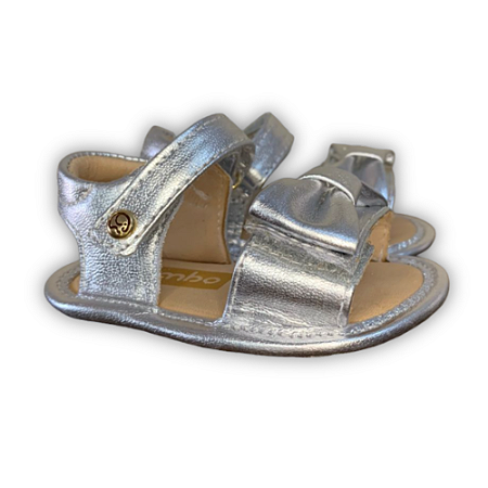 Sandália Feminina Prata Velcro - Gambo