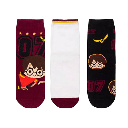 Meia 3/4 Harry Potter Tripack - Puket