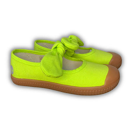 Tênis Feminino Amarelo Neon Laço - Tnin