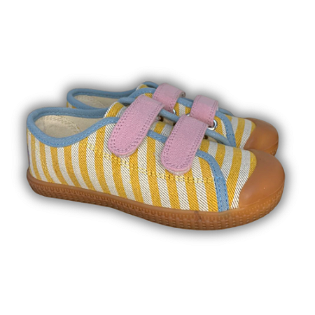 Tênis Feminino Amarelo Listras - Tnin