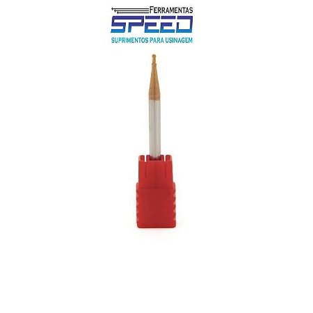 FRESA TOPO ESFÉRICO D.1.5X4X50MM - METAL DURO 2 CORTES 55HRC H4 - TISCO