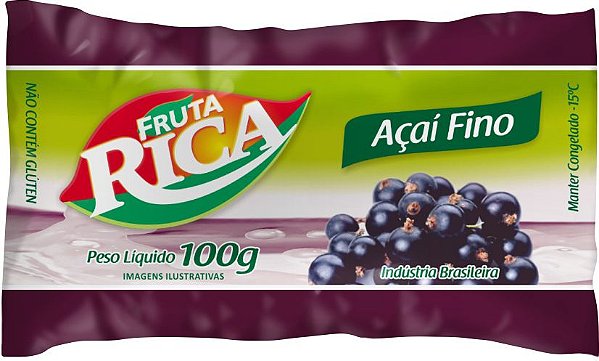 Polpa de Açaí 1Kg - 10 pacotes de 100g