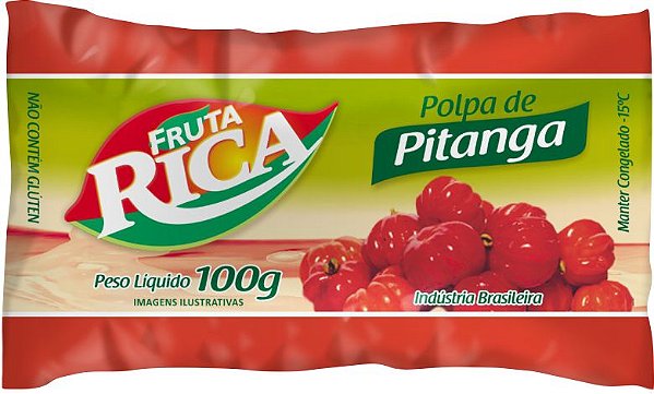 Polpa de Pitanga 1Kg - 10 pacotes de 100g