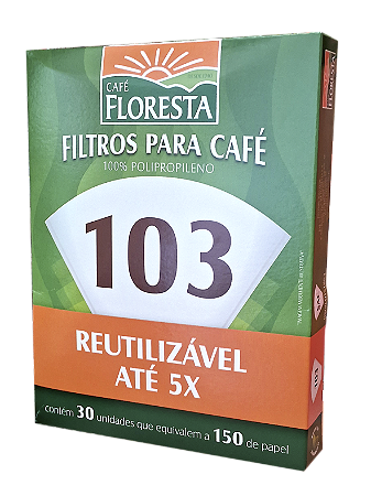 Filtro Floresta para Café 103  Reutilizável 30 un