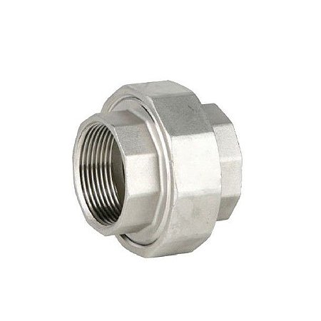 Conexão Roscável União Assento Cônico Aço Inox 150lbs  de 1/4" à 4"